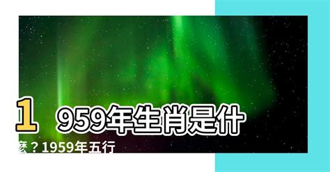 1959年 生肖|1959是民國幾年？1959是什麼生肖？1959幾歲？